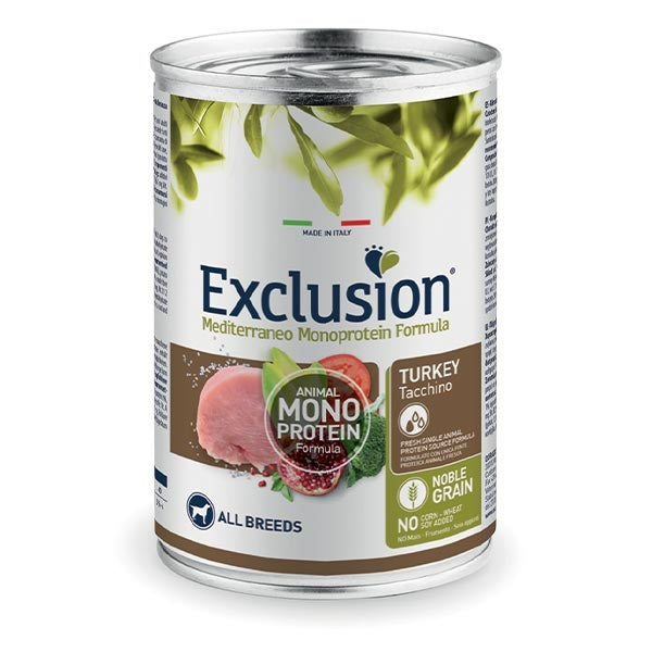 Exclusion Dog Mediterraneo Monoprotein Lattina 400g