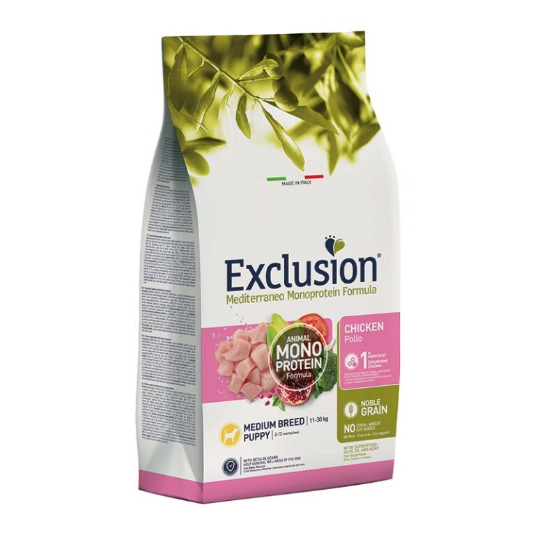 Exclusion Dog Mediterraneo Monoprotein Medium Puppy 12KG