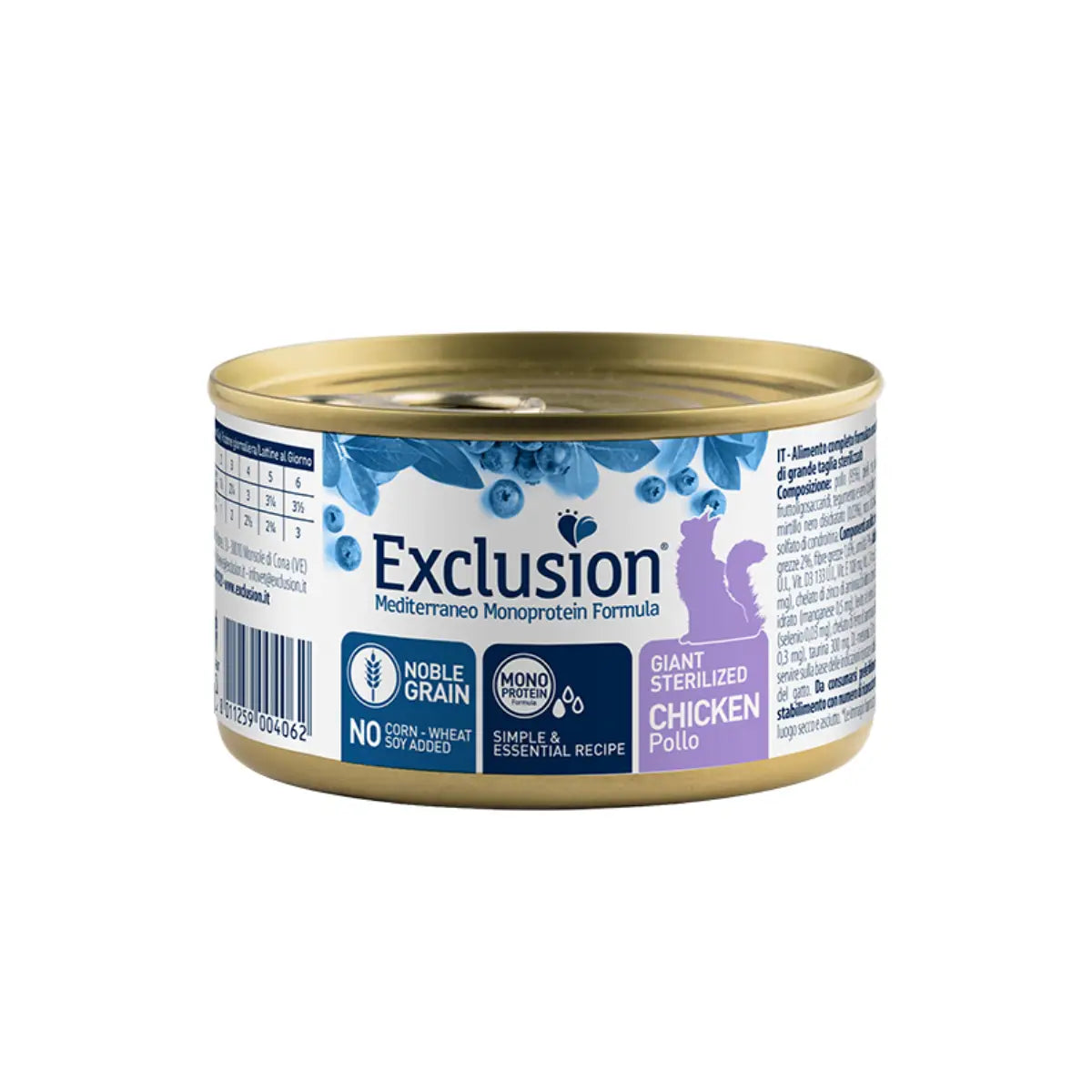 Exclusion Monoprotein Per Gatti Sterilizzati 85gr