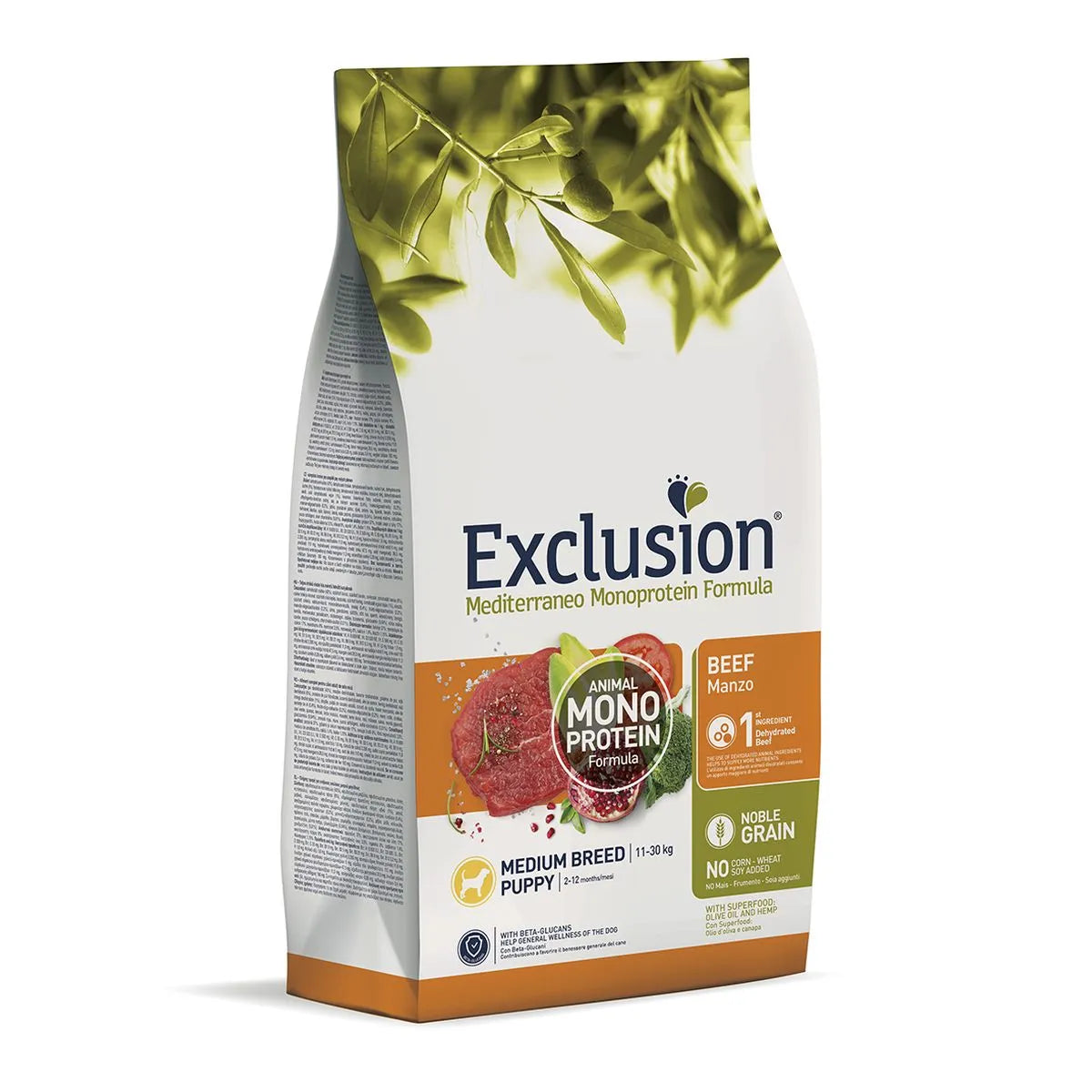 Exclusion Dog Mediterraneo Monoprotein Medium Puppy 12KG