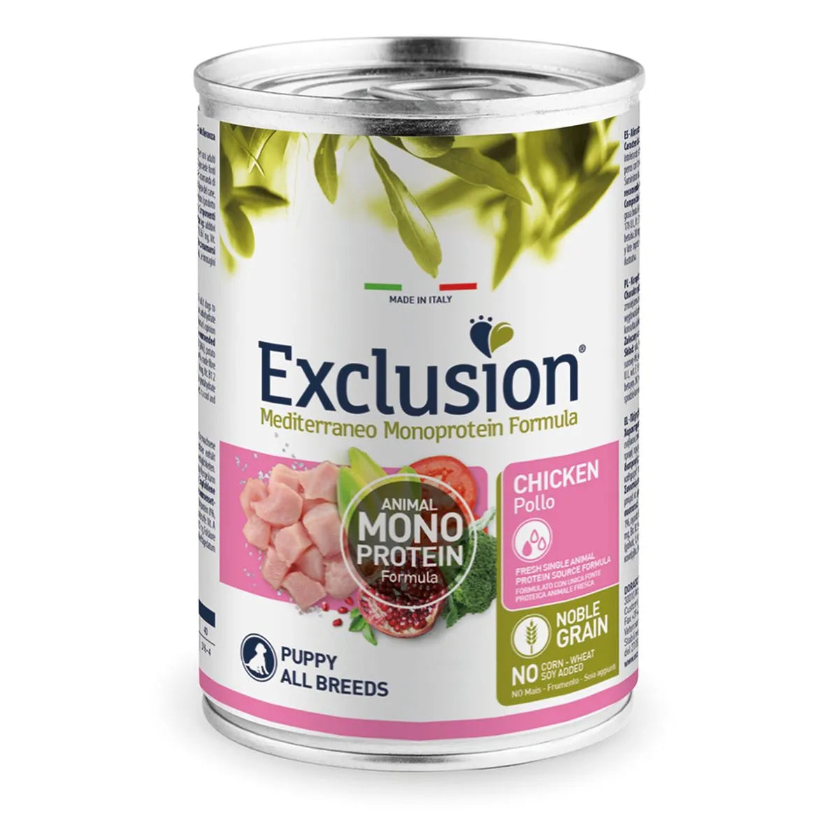 Exclusion Dog Mediterraneo Monoprotein Lattina 400g
