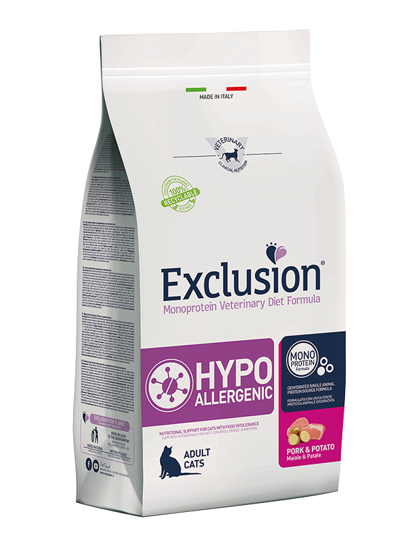 Exclusion Hypoallergenic Adult Cat Maiale e Patate