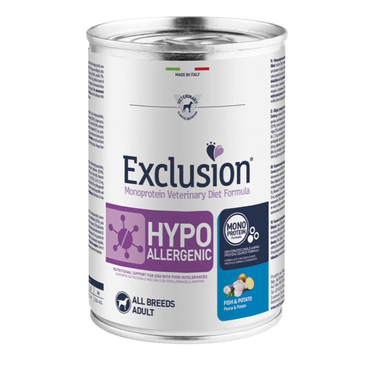 Exclusion Dog Diet Hypoallergenic All Breeds Lattina 400G