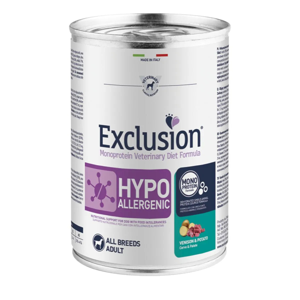 Exclusion Dog Diet Hypoallergenic All Breeds Lattina 400G