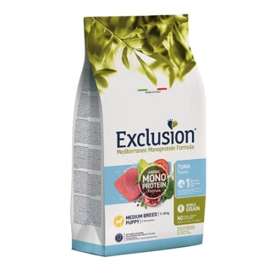 Exclusion Dog Mediterraneo Monoprotein Medium Puppy 12KG