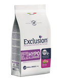 Exclusion Dog Diet Hypoallergenic Small Breed Maiale e Piselli