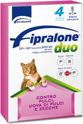 Fipralone Duo Gatto 4 PIPETTE - Antiparassitario Gatti contro pulci e zecche