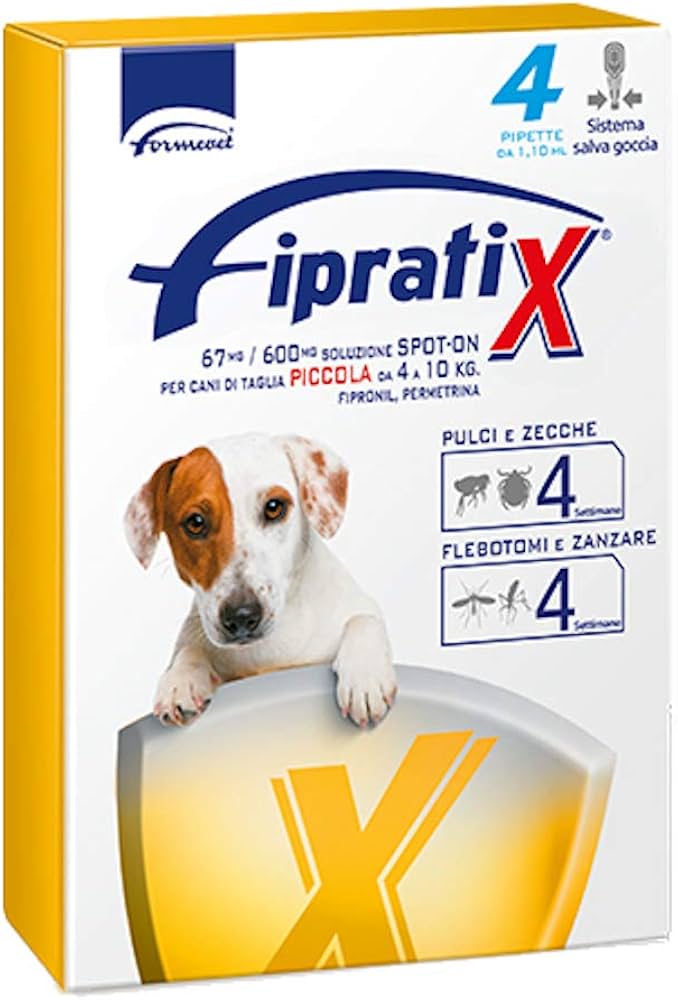 Fipratix pipette per Cane antiparassitario pulci 4 Pipette