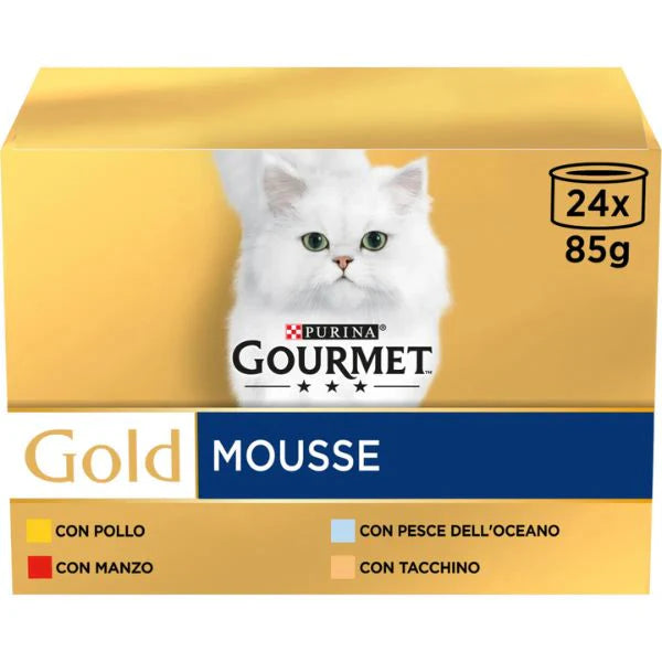 Purina Gourmet Gold Mousse Gatto Multipack 24x85gr