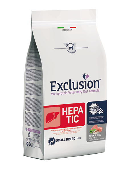 Exclusion Dog Hepatic Small Breed Maiale Riso e Piselli