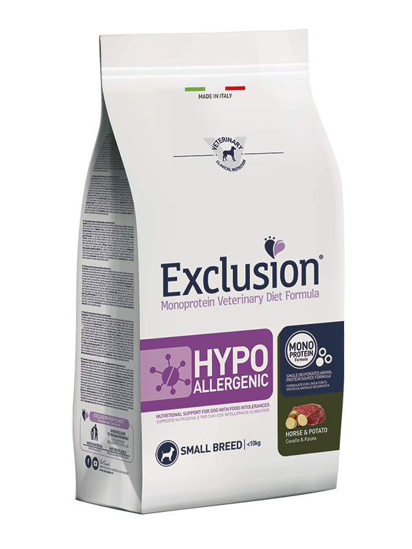 Exclusion - Dog Diet Hypoallergenic Adult Small Breed al Cavallo e Patate