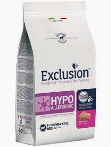 Exclusion Hypoallergenic Dog Medium&Large Maiale e Piselli