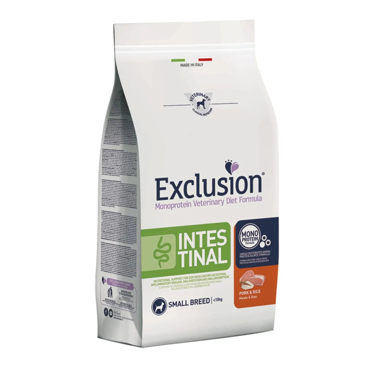 Exclusion Dog Small Breed Intestinal Maiale e Riso