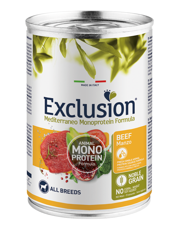 Exclusion Dog Mediterraneo Monoprotein Lattina 400g