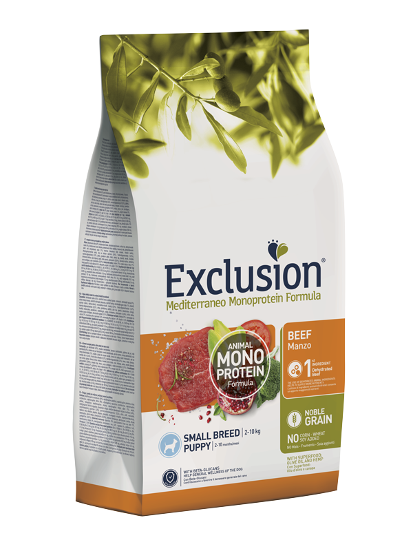 Exclusion - Mediterraneo Monoprotein Puppy Small Breed con Manzo