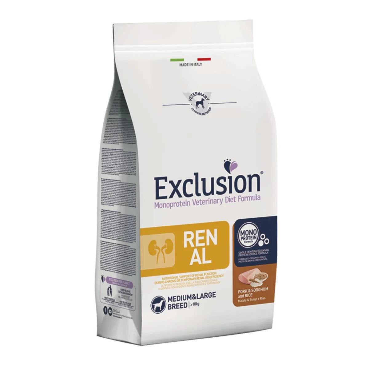 Exclusion Dog Renal Medium Large Maiale Sorgo e Riso